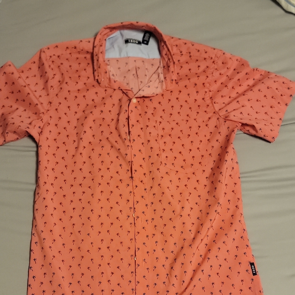Izod Coral Palm Print Men's Shirt